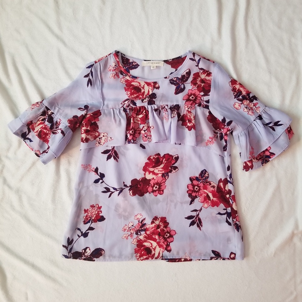 Size S Living Doll Ruffle Blouse